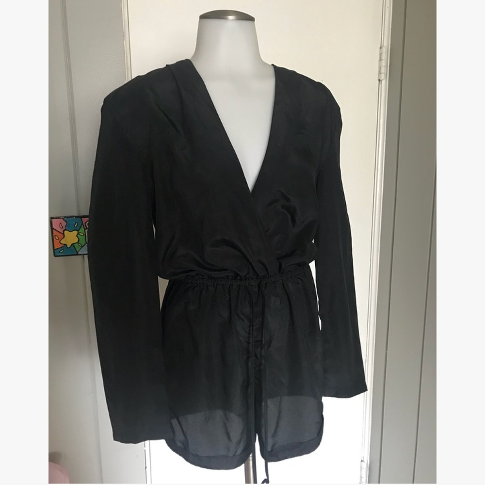 Kardashian Kollection Black long sleeve romper